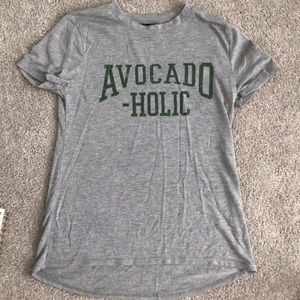 Grey and Green “Avacado - Holic” T-Shirt